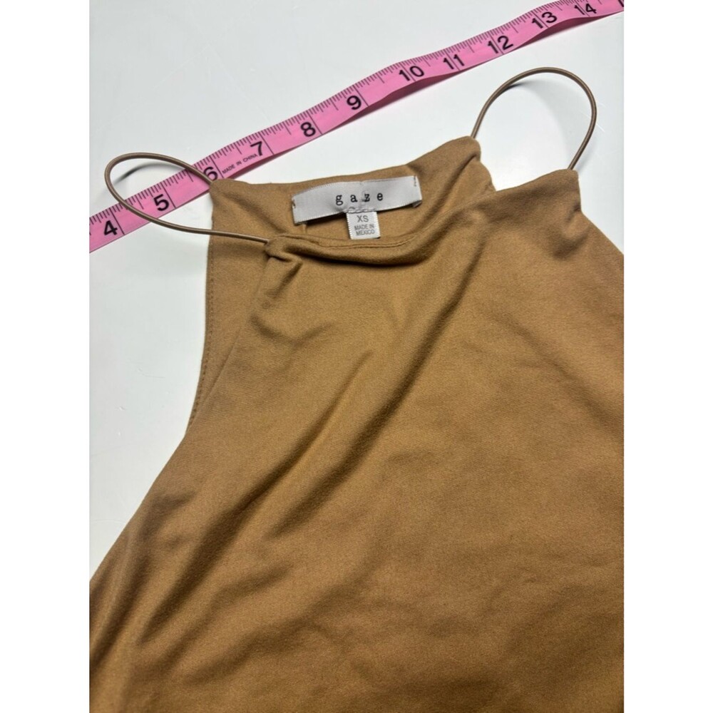 Gaze Basic Brown High Neck Tank Top - Picture 5 of 7
